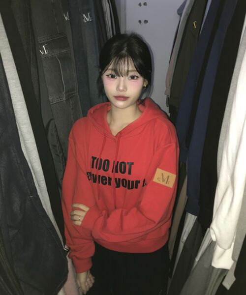 MUCENT(ムセント)の「ツーハットフードパーカー(成人男女共用)(パーカー・レディース・レッド・SMALL/LARGE)」の12枚目の写真