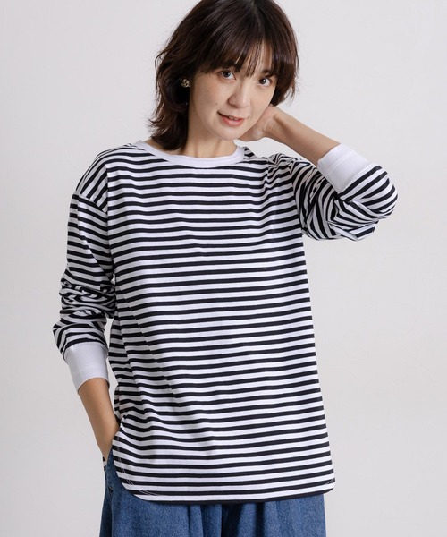 studio CLIP（スタディオクリップ）の「アソートラウンドヘムロングスリーブTシャツ（Tシャツ/カットソー・レディース・アイボリー/その他1/ホワイト/その他2・FREE）」の17枚目の写真