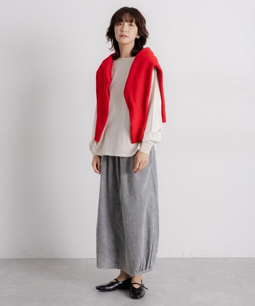 studio CLIP（スタディオクリップ）の「アソートラウンドヘムロングスリーブTシャツ（Tシャツ/カットソー・レディース・アイボリー/その他1/ホワイト/その他2・FREE）」の5枚目の写真