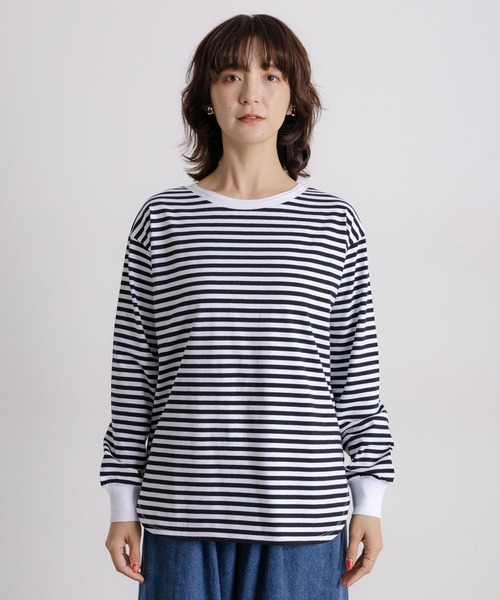 studio CLIP（スタディオクリップ）の「アソートラウンドヘムロングスリーブTシャツ（Tシャツ/カットソー・レディース・アイボリー/その他1/ホワイト/その他2・FREE）」の6枚目の写真