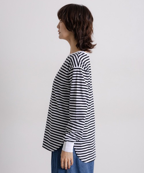 studio CLIP（スタディオクリップ）の「アソートラウンドヘムロングスリーブTシャツ（Tシャツ/カットソー・レディース・アイボリー/その他1/ホワイト/その他2・FREE）」の7枚目の写真