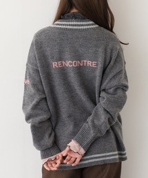 EGLANTINE ライン入りロゴニット