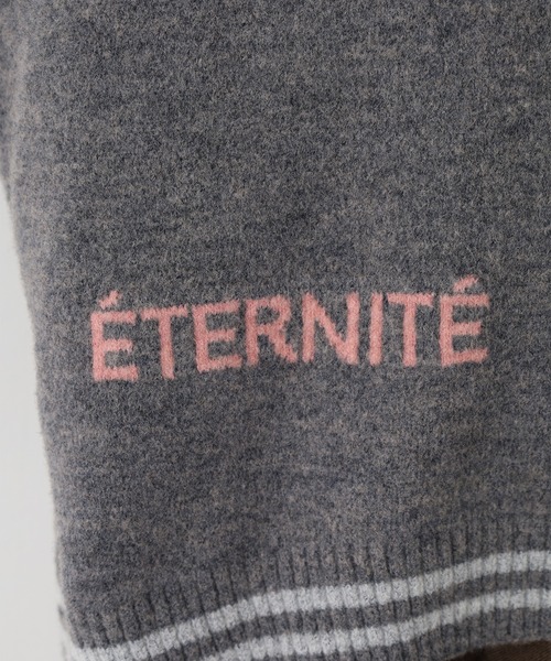 EGLANTINE(エグランティーヌ)の「EGLANTINE ライン入りロゴニット(ニット/セーター・レディース・レッド/ブラック/チャコールグレー・38)」の7枚目の写真