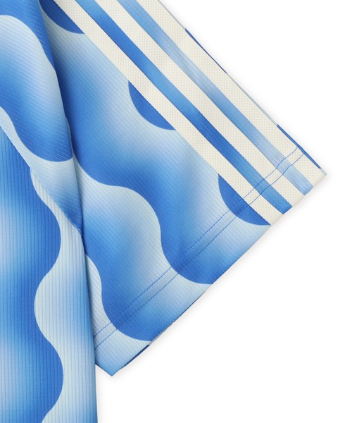 adidas（アディダス）の「adidas SUMMER GLOW JERSEY / アディダス サマー グロー ジャージー（Tシャツ/カットソー・メンズ・ブルー・L/M/S/XXL/XL）」の4枚目の写真