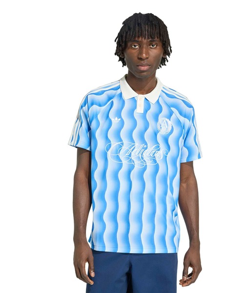 adidas（アディダス）の「adidas SUMMER GLOW JERSEY / アディダス サマー グロー ジャージー（Tシャツ/カットソー・メンズ・ブルー・L/M/S/XXL/XL）」の2枚目の写真