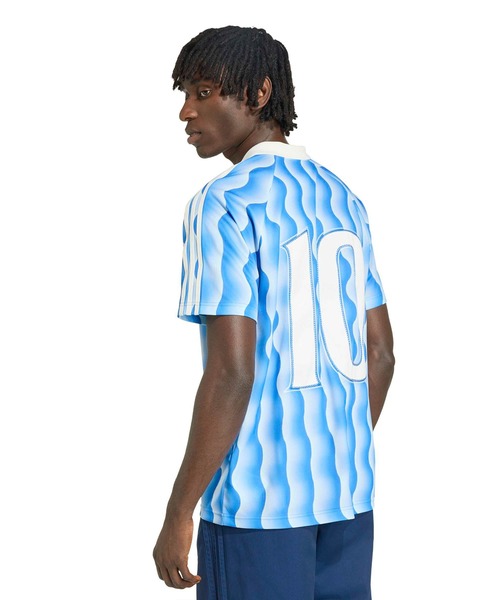 adidas（アディダス）の「adidas SUMMER GLOW JERSEY / アディダス サマー グロー ジャージー（Tシャツ/カットソー・メンズ・ブルー・L/M/S/XXL/XL）」の7枚目の写真