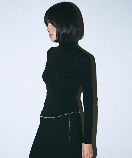 NICK&NICOLE（ニックアンドニコール）の「[ESSENTIAL] MINIMAL SPAN TURTLENECK_BLACK（Tシャツ/カットソー・レディース・その他・FREE）」の2枚目の写真