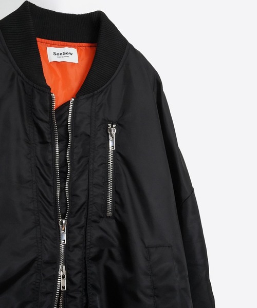 SeeSew シーソー【M】オーバースペックMA-1　黒 SeeSew ma1 ma-1 「UNISEX」OVERSPEC MA-1 JACKET/オーバースペックMA