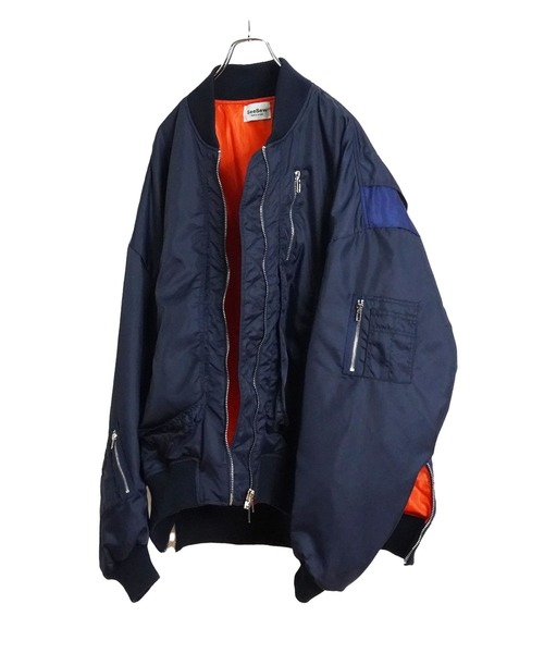 SeeSew（シーソー）の「【UNISEX】OVERSPEC MA-1 JACKET/オーバー