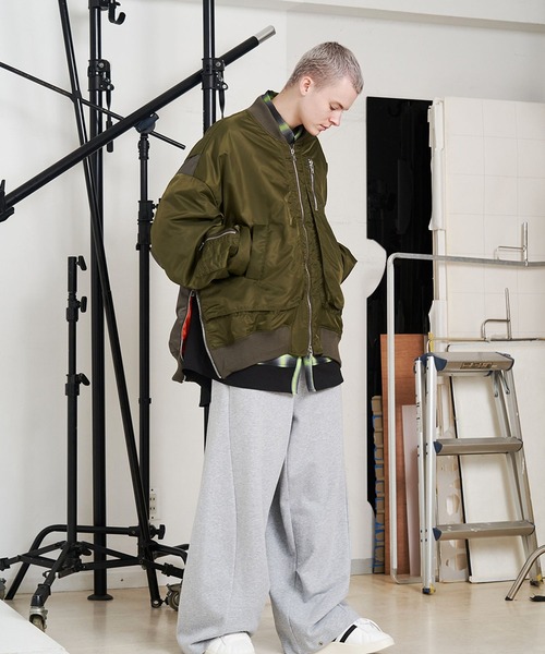 SeeSew シーソー OVERSPEC MA-1 JACKET L 中古・古着通販】SeeSew (シーソー) OVERSPEC MA-1 JACKET ブラック