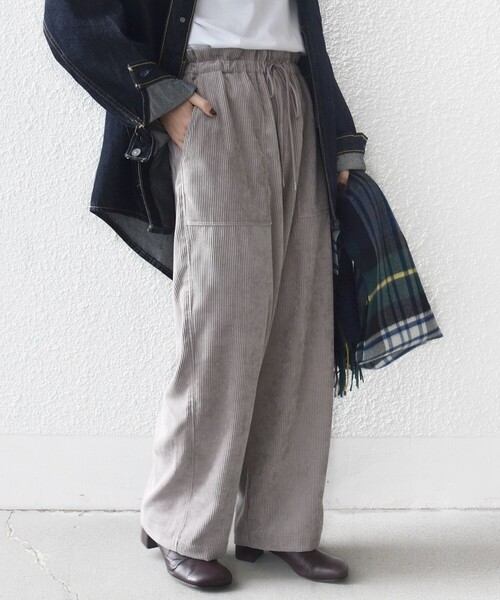 セール】〈洗濯機可能〉TUMUGITO(R) コーデュロイ ドロスト パンツ 2