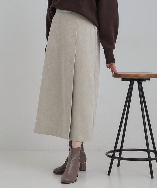 DRESKIP（ドレスキップ）の「モール風ナロースカート（スカート・レディース・ダークブラウン/ブラック/ライトベージュ・01/02/03/04）」の3枚目の写真