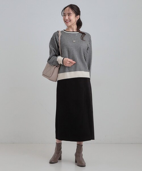 DRESKIP（ドレスキップ）の「モール風ナロースカート（スカート・レディース・ダークブラウン/ブラック/ライトベージュ・01/02/03/04）」の19枚目の写真