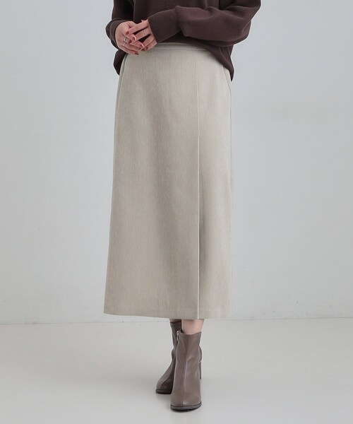 DRESKIP（ドレスキップ）の「モール風ナロースカート（スカート・レディース・ダークブラウン/ブラック/ライトベージュ・01/02/03/04）」の21枚目の写真