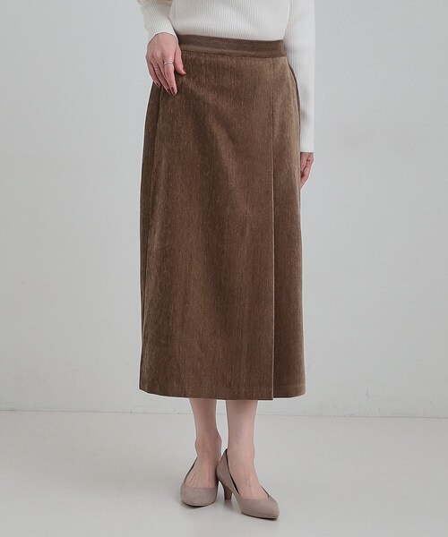 DRESKIP（ドレスキップ）の「モール風ナロースカート（スカート・レディース・ダークブラウン/ブラック/ライトベージュ・01/02/03/04）」の14枚目の写真