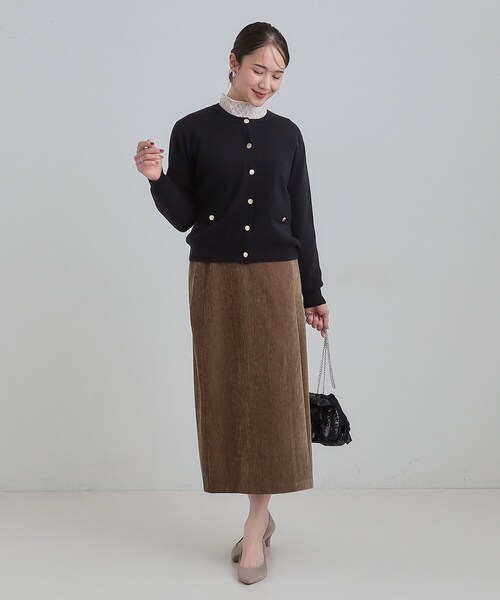 DRESKIP（ドレスキップ）の「モール風ナロースカート（スカート・レディース・ダークブラウン/ブラック/ライトベージュ・01/02/03/04）」の15枚目の写真