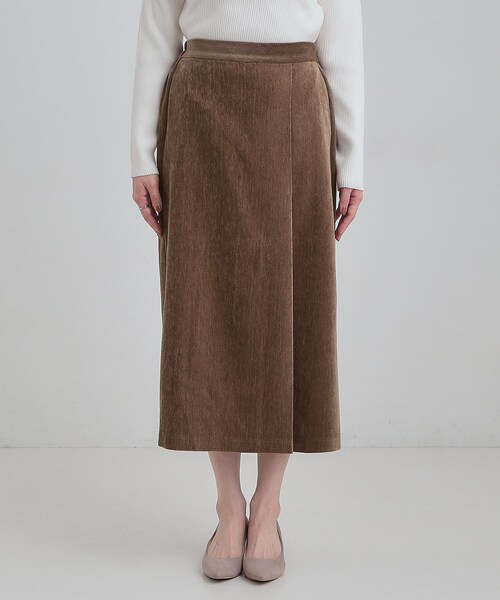 DRESKIP（ドレスキップ）の「モール風ナロースカート（スカート・レディース・ダークブラウン/ブラック/ライトベージュ・01/02/03/04）」の5枚目の写真