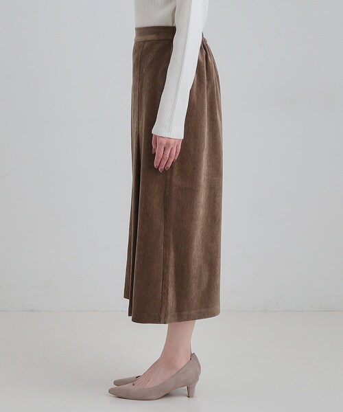 DRESKIP（ドレスキップ）の「モール風ナロースカート（スカート・レディース・ダークブラウン/ブラック/ライトベージュ・01/02/03/04）」の6枚目の写真
