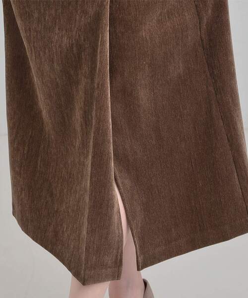 DRESKIP（ドレスキップ）の「モール風ナロースカート（スカート・レディース・ダークブラウン/ブラック/ライトベージュ・01/02/03/04）」の4枚目の写真