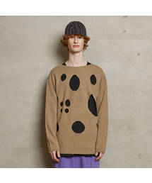 UNALLOYED（アナロイド）の「Hole Crewneck Knit Sweater / Beige（ニット/セーター）」