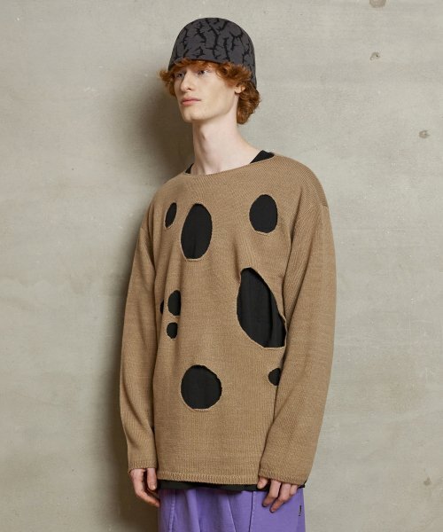 UNALLOYED(アナロイド)の「ホールラウンドニット/ベージュ(ニット/セーター・メンズ・その他・SMALL/LARGE)」の2枚目の写真