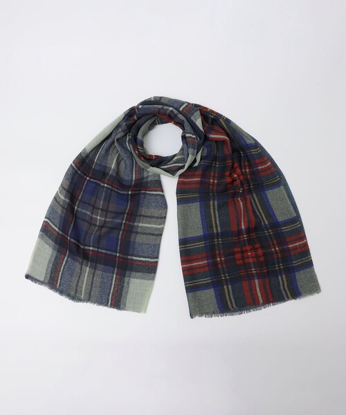 SHIPS(シップス)の「GLEN PRINCE: TARTAN CHECK STOLE(ストール/ショール・メンズ・マルチ/ネイビー・ONE SIZE)」の1枚目の写真