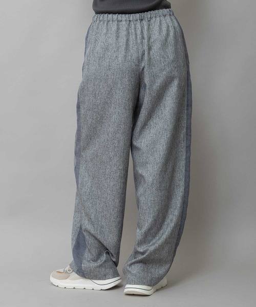 Munich（ミューニック）の「【ウォッシャブル】【防シワ】ツイード調ツイル×メッシュサイドストライプパンツ（その他パンツ・レディース・ブラウン/グレー/ブラック・M/S/XS）」の14枚目の写真