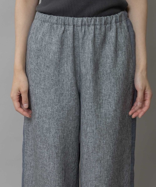 Munich（ミューニック）の「【ウォッシャブル】【防シワ】ツイード調ツイル×メッシュサイドストライプパンツ（その他パンツ・レディース・ブラウン/グレー/ブラック・M/S/XS）」の18枚目の写真