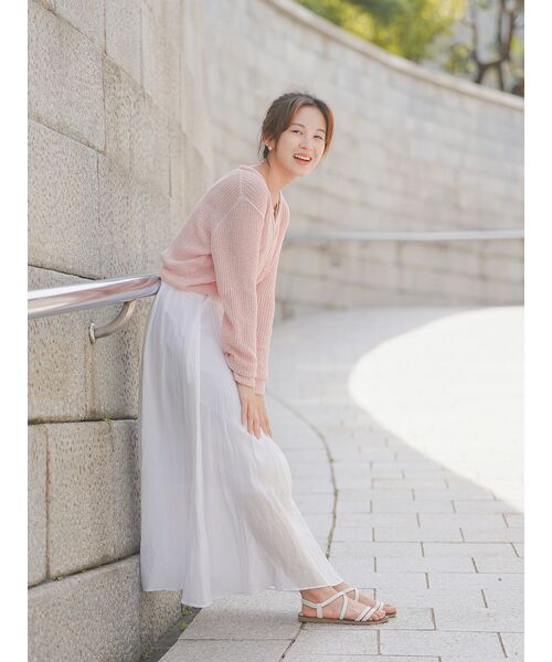 KOLEAT（コレット）の「WOMEN クーリング冷蔵庫 マモンプリーツフレア ロングスカート [WHITE] ロングスカート ver.（スカート・レディース・その他・FREE）」の9枚目の写真