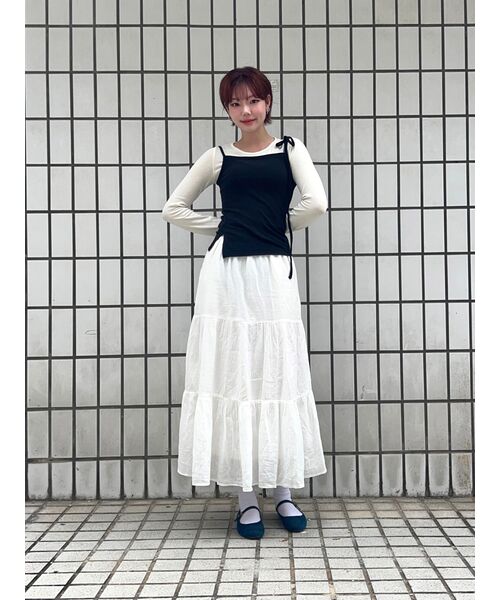 KOLEAT（コレット）の「WOMEN クーリング冷蔵庫 マモンプリーツフレア ロングスカート [WHITE] ロングスカート ver.（スカート・レディース・その他・FREE）」の10枚目の写真
