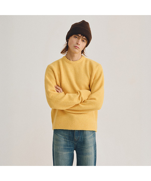 LMOOD(エルムード)の「ノアアルパカウールプルオーバーニット (4カラー)(ニット/セーター・メンズ・チャコールグレー/ブラック/ブラウン/イエロー・44/46/48)」の4枚目の写真