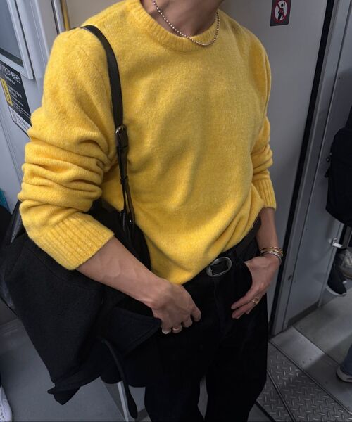 LMOOD(エルムード)の「ノアアルパカウールプルオーバーニット (4カラー)(ニット/セーター・メンズ・チャコールグレー/ブラック/ブラウン/イエロー・44/46/48)」の10枚目の写真