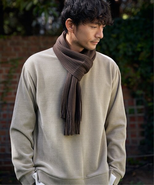 ikka（イッカ）の「モールワッフルフェイクレイヤードプルオーバー（スウェット・メンズ・ベージュ/チャコール/ブルー/ブラウン系その他/ワイン・M/L/XL/S）」の12枚目の写真