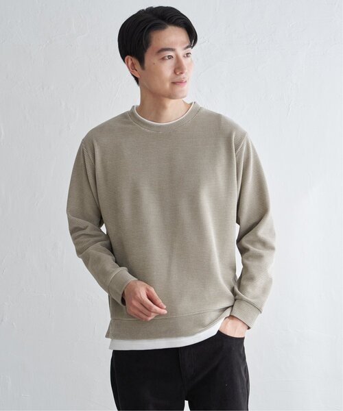 ikka（イッカ）の「モールワッフルフェイクレイヤードプルオーバー（スウェット・メンズ・ベージュ/チャコール/ブルー/ブラウン系その他/ワイン・M/L/XL/S）」の16枚目の写真