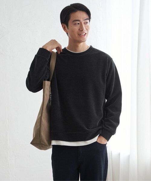 ikka（イッカ）の「モールワッフルフェイクレイヤードプルオーバー（スウェット・メンズ・ベージュ/チャコール/ブルー/ブラウン系その他/ワイン・M/L/XL/S）」の20枚目の写真