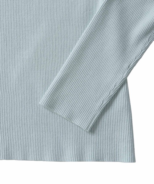 DRESSLAVE(ドレスレイブ)の「rib slim fit pull(リブスリムフィットプルオーバー)(Tシャツ/カットソー・レディース・ホワイト/ネイビー/ブルー・38)」の14枚目の写真