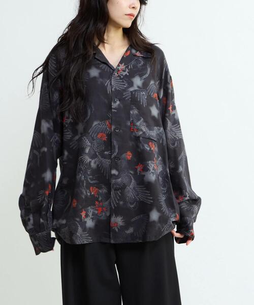 NIPOALOHA（ニポアロハ）の「【NIPOALOHA】"軍鶏-SHAMO" LONG SLEEVE WOOL SHIRT（シャツ/ブラウス・メンズ・ボルドー/スミクロ・SMALL/MEDIUM）」の3枚目の写真