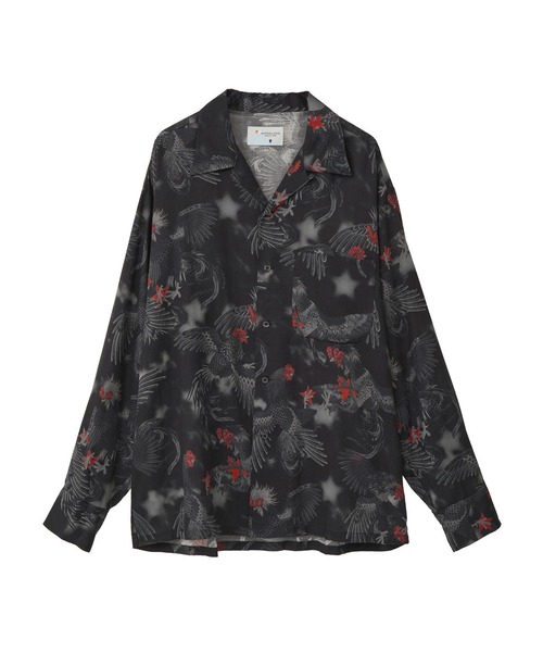 NIPOALOHA（ニポアロハ）の「【NIPOALOHA】"軍鶏-SHAMO" LONG SLEEVE WOOL SHIRT（シャツ/ブラウス・メンズ・ボルドー/スミクロ・SMALL/MEDIUM）」の6枚目の写真