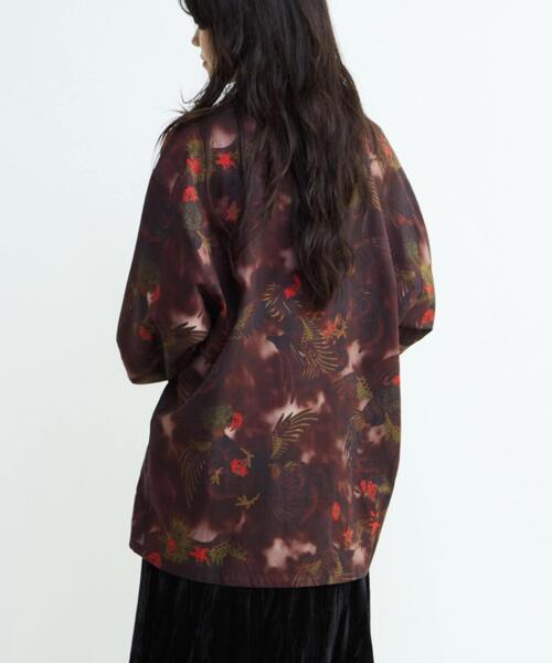 NIPOALOHA（ニポアロハ）の「【NIPOALOHA】"軍鶏-SHAMO" LONG SLEEVE WOOL SHIRT（シャツ/ブラウス・メンズ・ボルドー/スミクロ・SMALL/MEDIUM）」の7枚目の写真