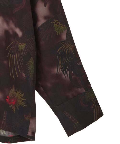 NIPOALOHA（ニポアロハ）の「【NIPOALOHA】"軍鶏-SHAMO" LONG SLEEVE WOOL SHIRT（シャツ/ブラウス・メンズ・ボルドー/スミクロ・SMALL/MEDIUM）」の11枚目の写真