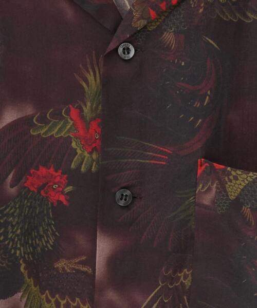 NIPOALOHA（ニポアロハ）の「【NIPOALOHA】"軍鶏-SHAMO" LONG SLEEVE WOOL SHIRT（シャツ/ブラウス・メンズ・ボルドー/スミクロ・SMALL/MEDIUM）」の14枚目の写真