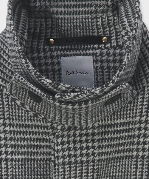 Paul Smith（ポールスミス）の「ウールニット グレンチェック ステンカラーコート / 253127 793XU（ステンカラーコート・メンズ・ブラック・X-LARGE/LARGE/MEDIUM）」の2枚目の写真