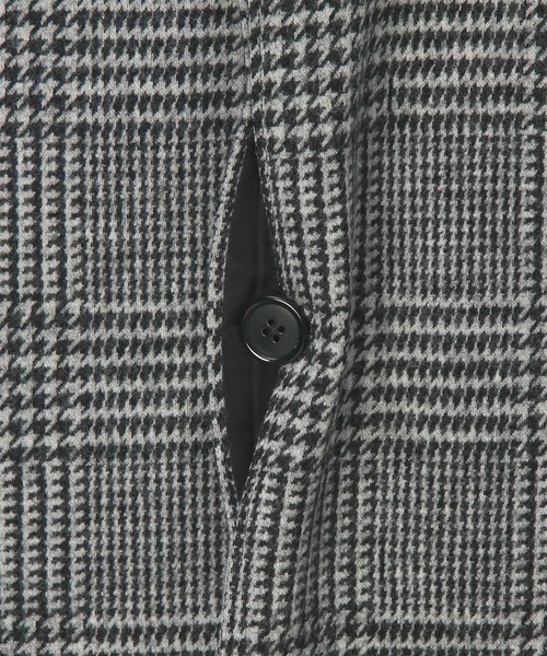 Paul Smith（ポールスミス）の「ウールニット グレンチェック ステンカラーコート / 253127 793XU（ステンカラーコート・メンズ・ブラック・X-LARGE/LARGE/MEDIUM）」の4枚目の写真