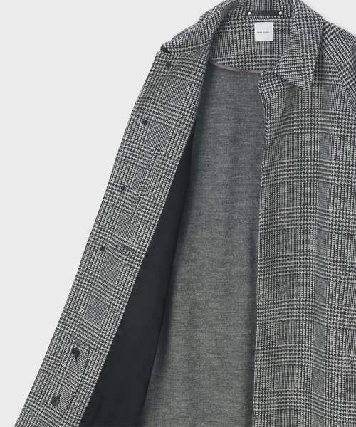 Paul Smith（ポールスミス）の「ウールニット グレンチェック ステンカラーコート / 253127 793XU（ステンカラーコート・メンズ・ブラック・X-LARGE/LARGE/MEDIUM）」の5枚目の写真