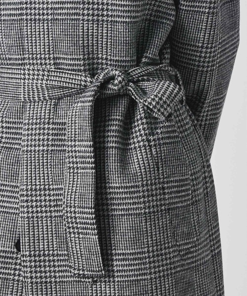 Paul Smith(ポールスミス)の「ウールニット グレンチェック ステンカラーコート / 253127 793XU(ステンカラーコート・メンズ・ブラック・X-LARGE/LARGE/MEDIUM)」の6枚目の写真