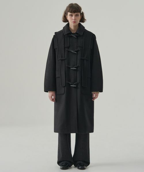 DRAWFIT WOMEN（ドローフィットウーマン）の「ソフトカシミヤフードスカーフダッフルコート [M.GREY]（チェスターコート・レディース・その他・MEDIUM/SMALL）」の3枚目の写真