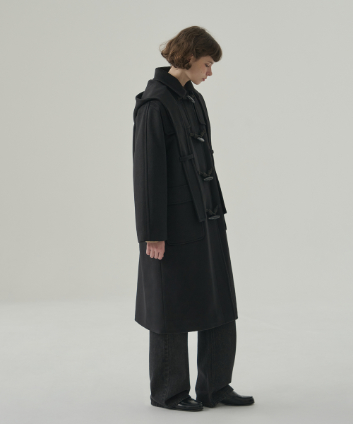 DRAWFIT WOMEN（ドローフィットウーマン）の「ソフトカシミヤフードスカーフダッフルコート [M.GREY]（チェスターコート・レディース・その他・MEDIUM/SMALL）」の4枚目の写真