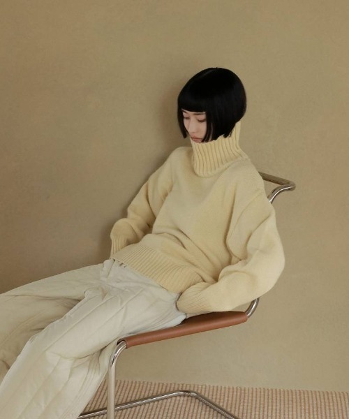 anuke(アンヌーク)の「Merinowool Turtle Knit(ニット/セーター・レディース・クリーム/ブラック/ブルー系その他・FREE)」の16枚目の写真