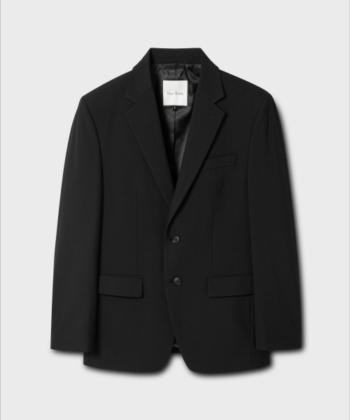 NONBLANK(ノンブランク)の「W11 セミオーバーフィットブレザー_BLACK(テーラードジャケット・メンズ・その他・MEDIUM/LARGE/X-LARGE/XX-LARGE)」の1枚目の写真