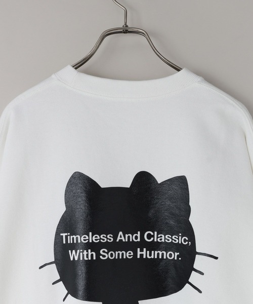 LOWRYS FARM（ローリーズファーム）の「LFM(U)【HELLO KITTY】スウェットクルー　608019（スウェット・メンズ・オフホワイト/ブラック・MEDIUM/LARGE）」の16枚目の写真